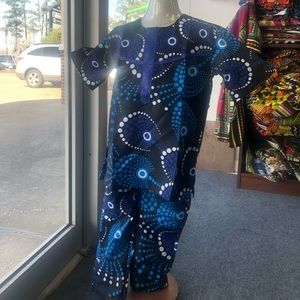 African Ankara clothing for boy set of top & pant